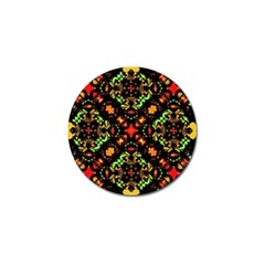 Intense Floral Refined Art Print Golf Ball Marker