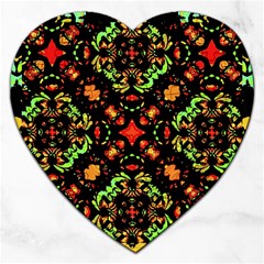 Intense Floral Refined Art Print Jigsaw Puzzle (heart) by dflcprints