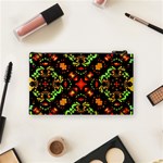 Intense Floral Refined Art Print Cosmetic Bag (Small) Back