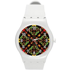 Intense Floral Refined Art Print Plastic Sport Watch (medium) by dflcprints