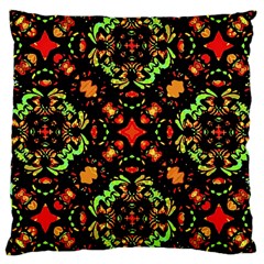 Intense Floral Refined Art Print Large Cushion Case (two Sided) 