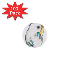 Gray Bird 1  Mini Button (100 Pack) by MelDeAbella