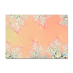 Peach Spring Frost On Flowers Fractal A4 Sticker 10 Pack