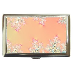 Peach Spring Frost On Flowers Fractal Cigarette Money Case by Artist4God