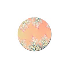 Peach Spring Frost On Flowers Fractal Golf Ball Marker