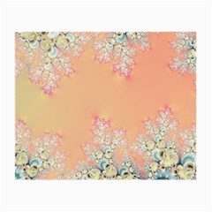 Peach Spring Frost On Flowers Fractal Glasses Cloth (small) by Artist4God