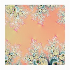 Peach Spring Frost On Flowers Fractal Glasses Cloth (medium, Two Sided) by Artist4God