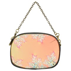 Peach Spring Frost On Flowers Fractal Chain Purse (two Sided)  by Artist4God