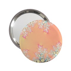 Peach Spring Frost On Flowers Fractal Handbag Mirror (2 25 )