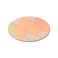 Peach Spring Frost On Flowers Fractal Sticker 100 Pack (oval) by Artist4God