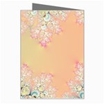 Peach Spring Frost On Flowers Fractal Greeting Card Right