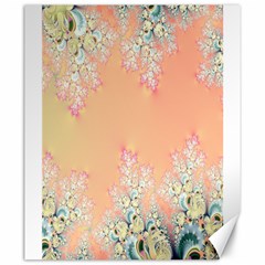 Peach Spring Frost On Flowers Fractal Canvas 20  X 24  (unframed) by Artist4God