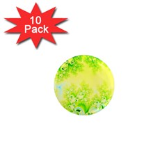 Sunny Spring Frost Fractal 1  Mini Button Magnet (10 Pack) by Artist4God