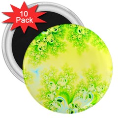 Sunny Spring Frost Fractal 3  Button Magnet (10 Pack) by Artist4God