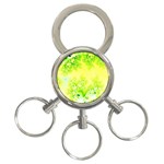 Sunny Spring Frost Fractal 3-Ring Key Chain Front