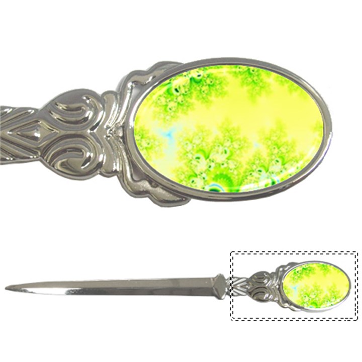 Sunny Spring Frost Fractal Letter Opener