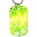 Sunny Spring Frost Fractal Dog Tag (One Sided) Front