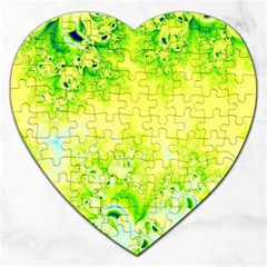 Sunny Spring Frost Fractal Jigsaw Puzzle (heart) by Artist4God