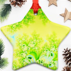 Sunny Spring Frost Fractal Star Ornament (two Sides) by Artist4God