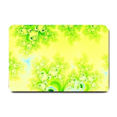 Sunny Spring Frost Fractal Small Door Mat by Artist4God