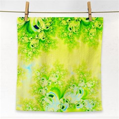 Sunny Spring Frost Fractal Face Towel