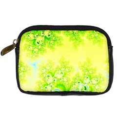 Sunny Spring Frost Fractal Digital Camera Leather Case by Artist4God