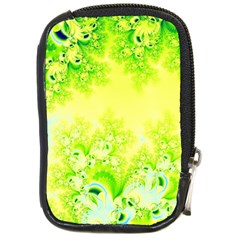 Sunny Spring Frost Fractal Compact Camera Leather Case by Artist4God