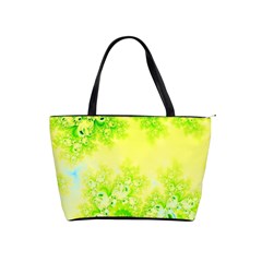 Sunny Spring Frost Fractal Large Shoulder Bag by Artist4God