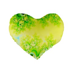 Sunny Spring Frost Fractal 16  Premium Heart Shape Cushion  by Artist4God