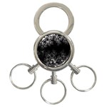 Midnight Frost Fractal 3-Ring Key Chain Front