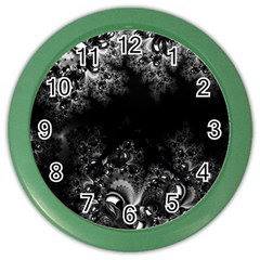 Midnight Frost Fractal Wall Clock (color) by Artist4God