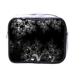 Midnight Frost Fractal Mini Travel Toiletry Bag (one Side) by Artist4God