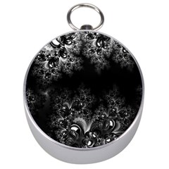 Midnight Frost Fractal Silver Compass