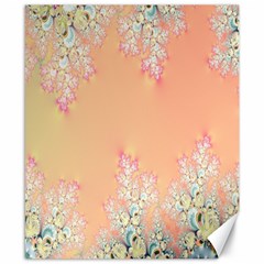 Peach Spring Frost On Flowers Fractal Canvas 8  X 10  (unframed) by Artist4God