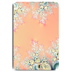 Peach Spring Frost On Flowers Fractal Large Door Mat