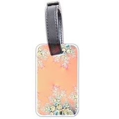 Peach Spring Frost On Flowers Fractal Luggage Tag (two Sides) by Artist4God