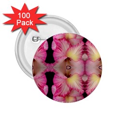 Pink Gladiolus Flowers 2 25  Button (100 Pack)