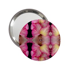 Pink Gladiolus Flowers Handbag Mirror (2 25 )