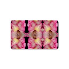 Pink Gladiolus Flowers Magnet (name Card) by Artist4God