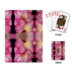 Pink Gladiolus Flowers Playing Cards Single Design