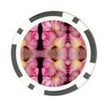 Pink Gladiolus Flowers Poker Chip Front