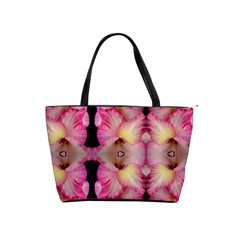 Pink Gladiolus Flowers Large Shoulder Bag