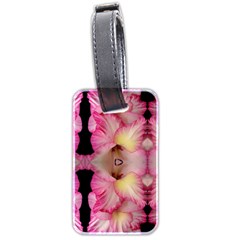 Pink Gladiolus Flowers Luggage Tag (two Sides) by Artist4God