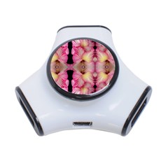 Pink Gladiolus Flowers 3 Port Usb Hub