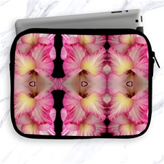 Pink Gladiolus Flowers Apple Ipad Zippered Sleeve