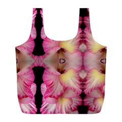 Pink Gladiolus Flowers Reusable Bag (l)