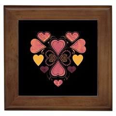 Love Collage Framed Ceramic Tile