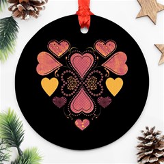 Love Collage Round Ornament