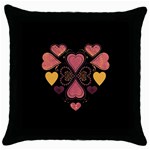 Love Collage Black Throw Pillow Case Front