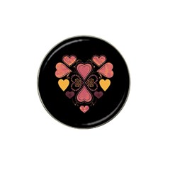 Love Collage Golf Ball Marker (for Hat Clip) by whitemagnolia